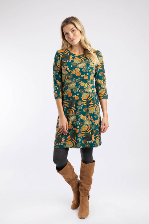 Weird Fish Starshine Printed Jersey Dress with Waist Darts - 203642
